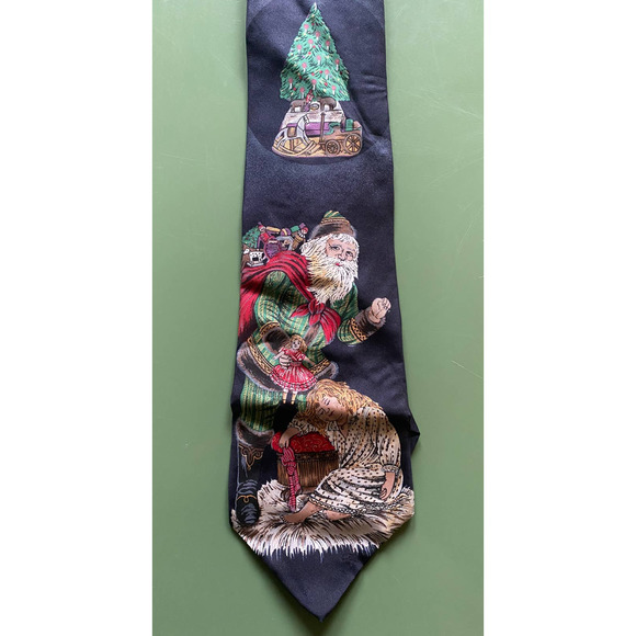 Wembley Other - Vintage Wembley Men's Silk Tie with Old World Santa/Christmas Theme Made in USA